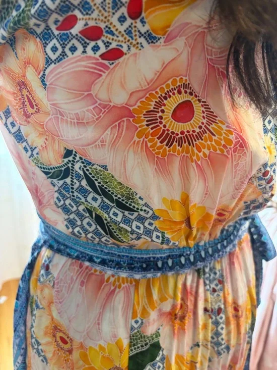 🩷Luxurious Farm Rio Camilla Wrap Dress for Anthropologie❤️100% Viscose - Picture 13 of 16